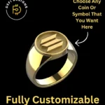 Customizable Crypto Ring *10k/14k/18k White, Yellow, Rose Green Gold, Gold Plated & Silver* Cryptocurrency DeFi Thumb Ring Pinky Ring Signet